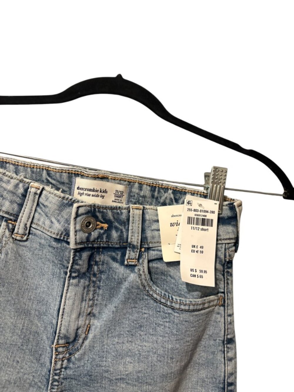 Abercrombie Kids High Rise Wide Leg Jeans - Picture 10 of 14